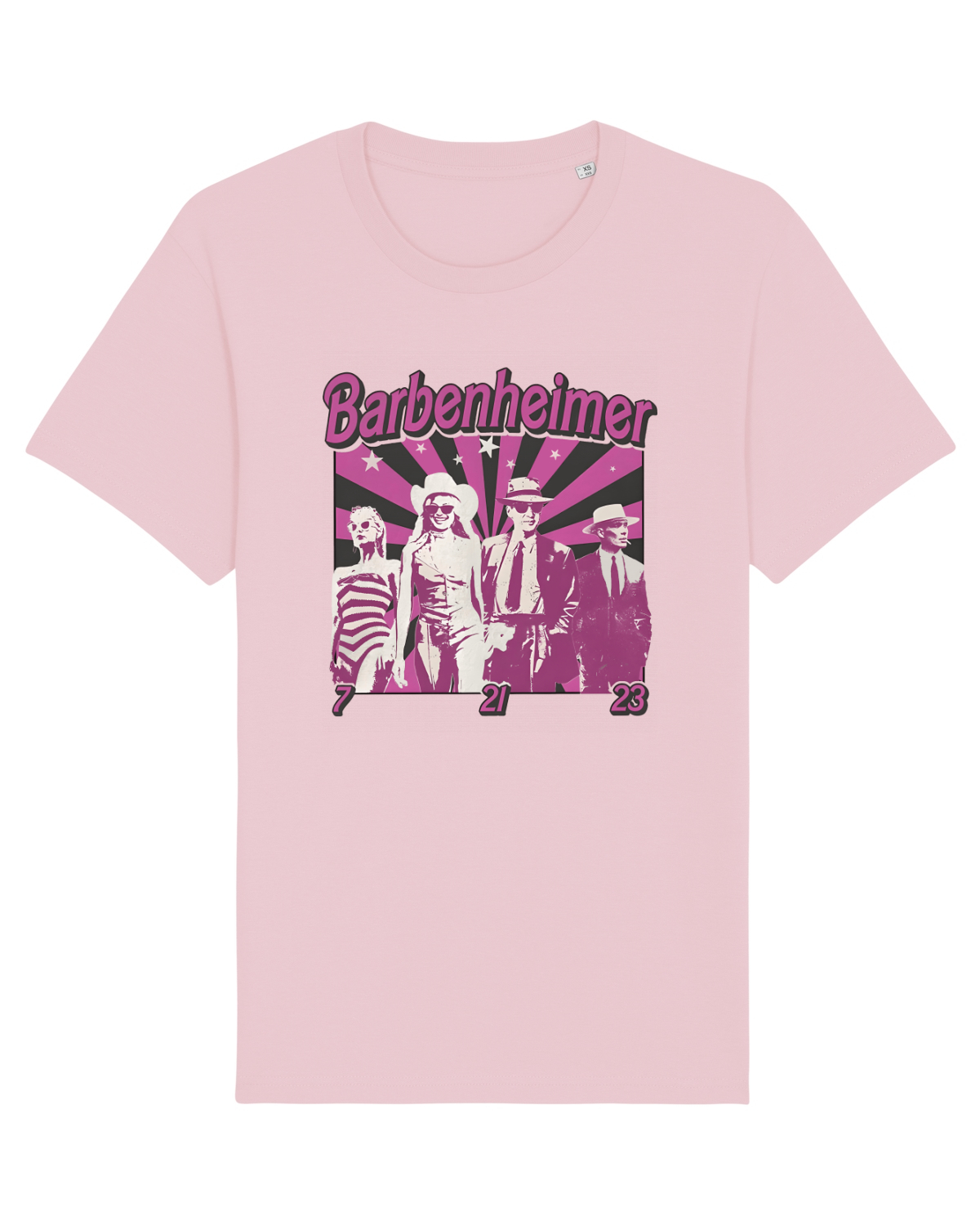 Tricou mânecă scurtă Unisex Rocker Cotton Pink
