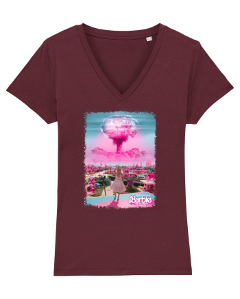 Barbenheimer Barbie Poster Burgundy