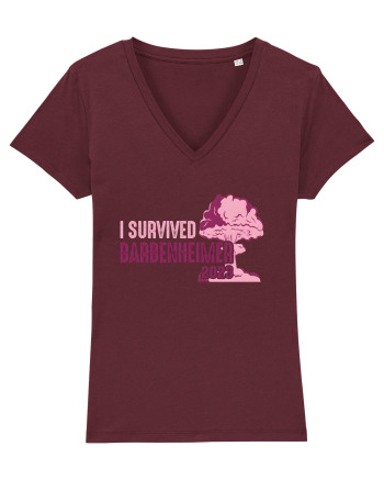I Survived Barbenheimer 2023 Burgundy