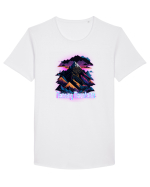 dancing pink mountains Tricou mânecă scurtă guler larg Bărbat Skater