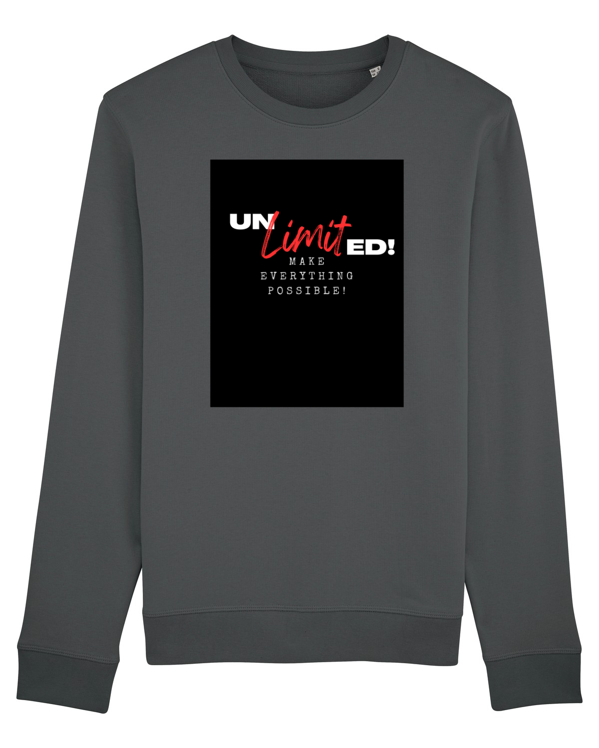 Bluză mânecă lungă Unisex Rise Anthracite