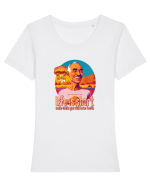 oppenheimer smile Tricou mânecă scurtă guler larg fitted Damă Expresser