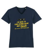 Chew Bubblegum and Kick ass Tricou mânecă scurtă guler V Bărbat Presenter