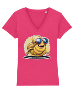 Snail Chic Tricou mânecă scurtă guler V Damă Evoker