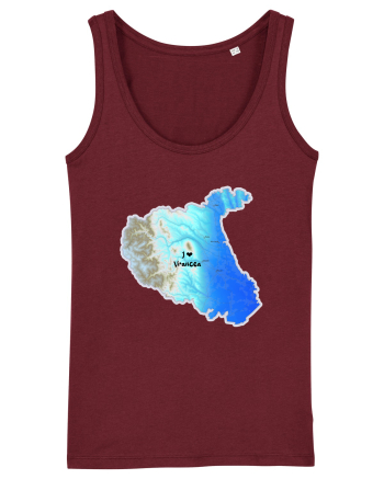 Vrancea County Map Burgundy