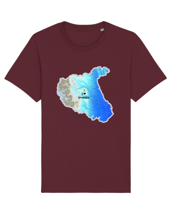 Vrancea County Map Burgundy