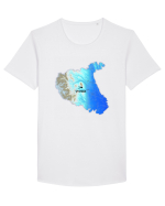 Vrancea County Map Tricou mânecă scurtă guler larg Bărbat Skater