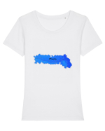 Ialomița County Map Tricou mânecă scurtă guler larg fitted Damă Expresser