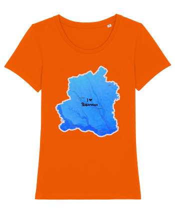 Teleorman County Map Bright Orange