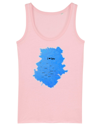 Ilfov County Map Cotton Pink