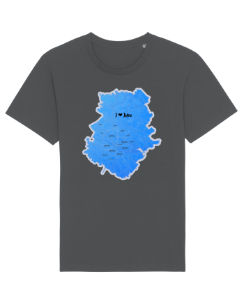 Ilfov County Map Anthracite
