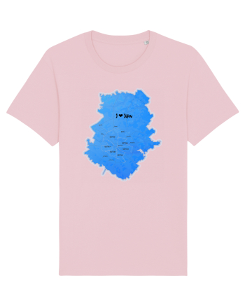 Ilfov County Map Cotton Pink