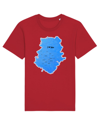 Ilfov County Map Red