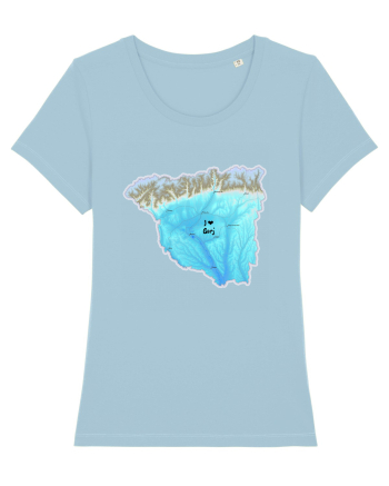 Gorj County Map Sky Blue