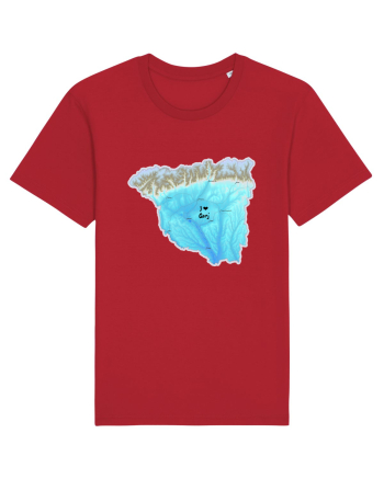 Gorj County Map Red