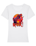 rawr Tricou mânecă scurtă guler larg fitted Damă Expresser