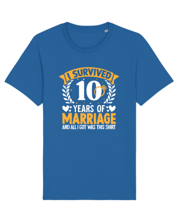I Survived 10 Years Of Marriage And All I Got Was This Shirt ring Royal Blue