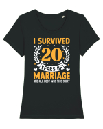 I Survived 20 Years Of Marriage And All I Got Was This Shirt Tricou mânecă scurtă guler larg fitted Damă Expresser