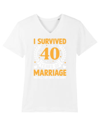 I Survived 40 Years Of Marriage And All I Got Was This Shirt White