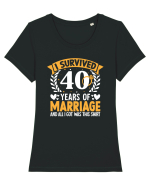 I Survived 40 Years Of Marriage And All I Got Was This Shirt ring Tricou mânecă scurtă guler larg fitted Damă Expresser