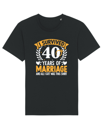 I Survived 40 Years Of Marriage And All I Got Was This Shirt ring Black
