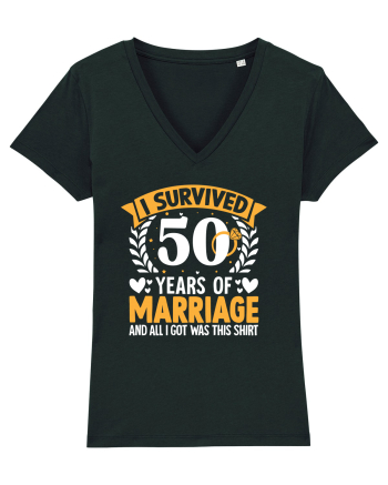 I Survived 50 Years Of Marriage And All I Got Was This Shirt ring Black