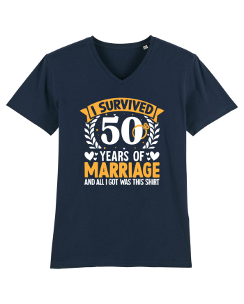I Survived 50 Years Of Marriage And All I Got Was This Shirt ring French Navy