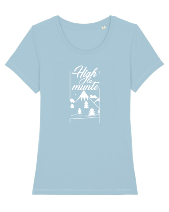 High la munte | Design unisex | Vara 2023 | Tricouri Sky Blue
