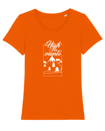 High la munte | Design unisex | Vara 2023 | Tricouri Bright Orange