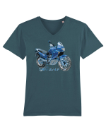 Adventure motorcycles are fun Transalp Tricou mânecă scurtă guler V Bărbat Presenter