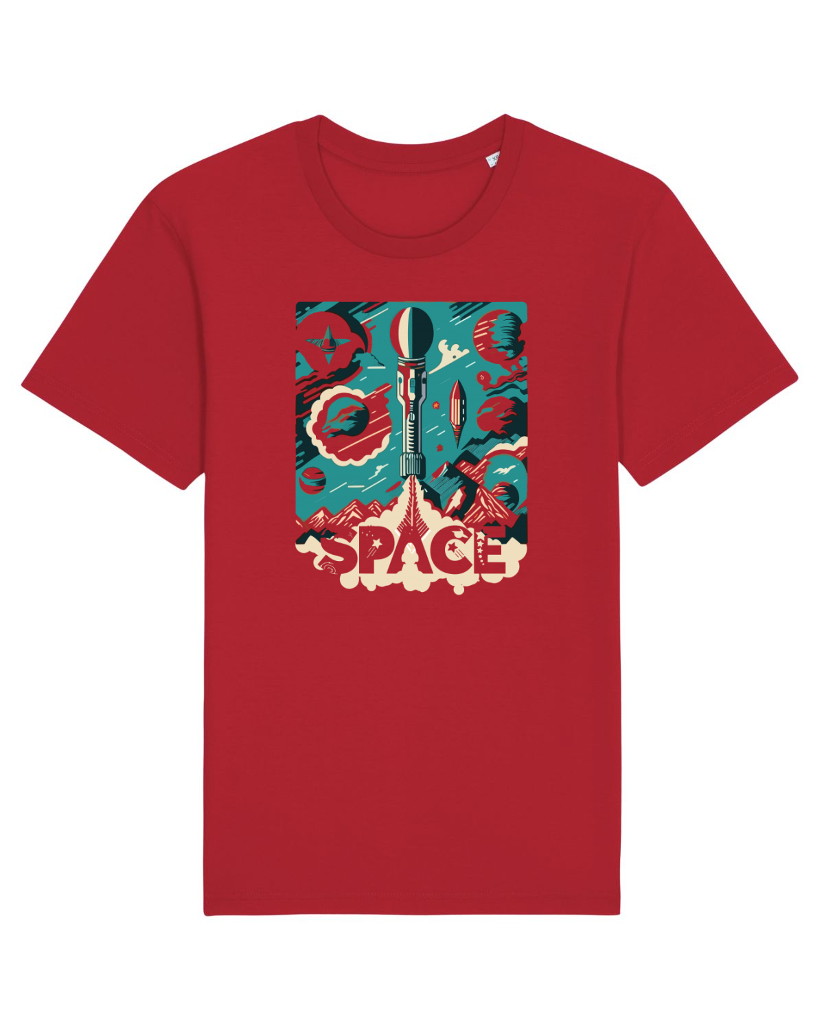Tricou mânecă scurtă Unisex Rocker Red
