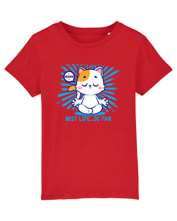 BEST LIFE ...so far (MEOWMMM - YOGA CAT) Red