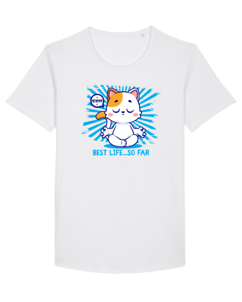 BEST LIFE ...so far (MEOWMMM - YOGA CAT) White
