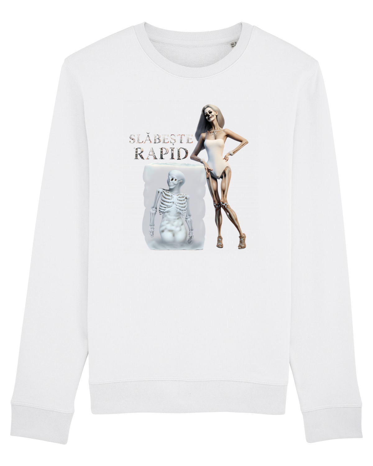 Bluză mânecă lungă Unisex Rise White