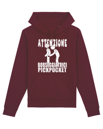 Attenzione Borseggiatrici Pickpocket Burgundy