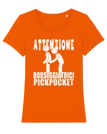 Attenzione Borseggiatrici Pickpocket Bright Orange