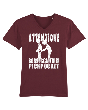 Attenzione Borseggiatrici Pickpocket Burgundy