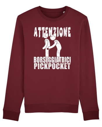 Attenzione Borseggiatrici Pickpocket Burgundy
