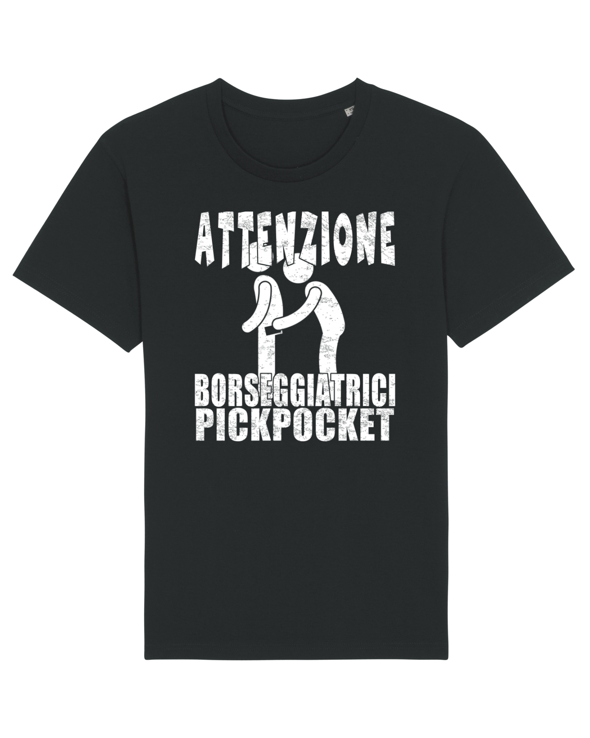 Tricou mânecă scurtă Unisex Rocker Black