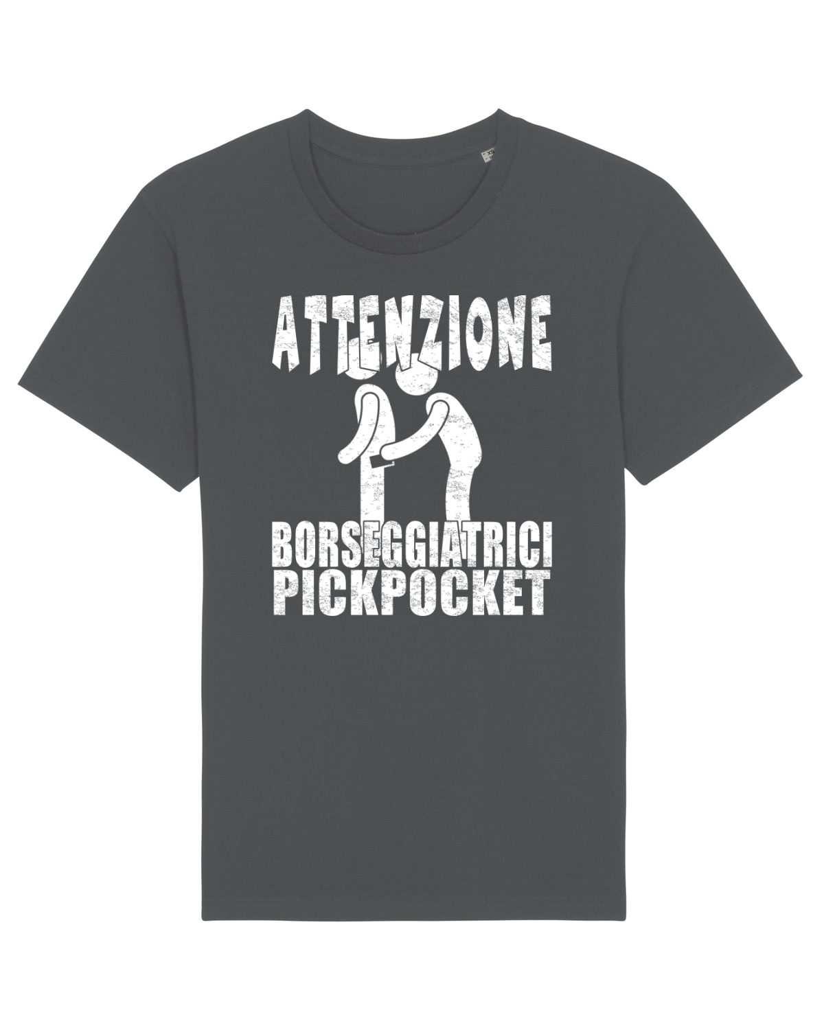 Tricou mânecă scurtă Unisex Rocker Anthracite