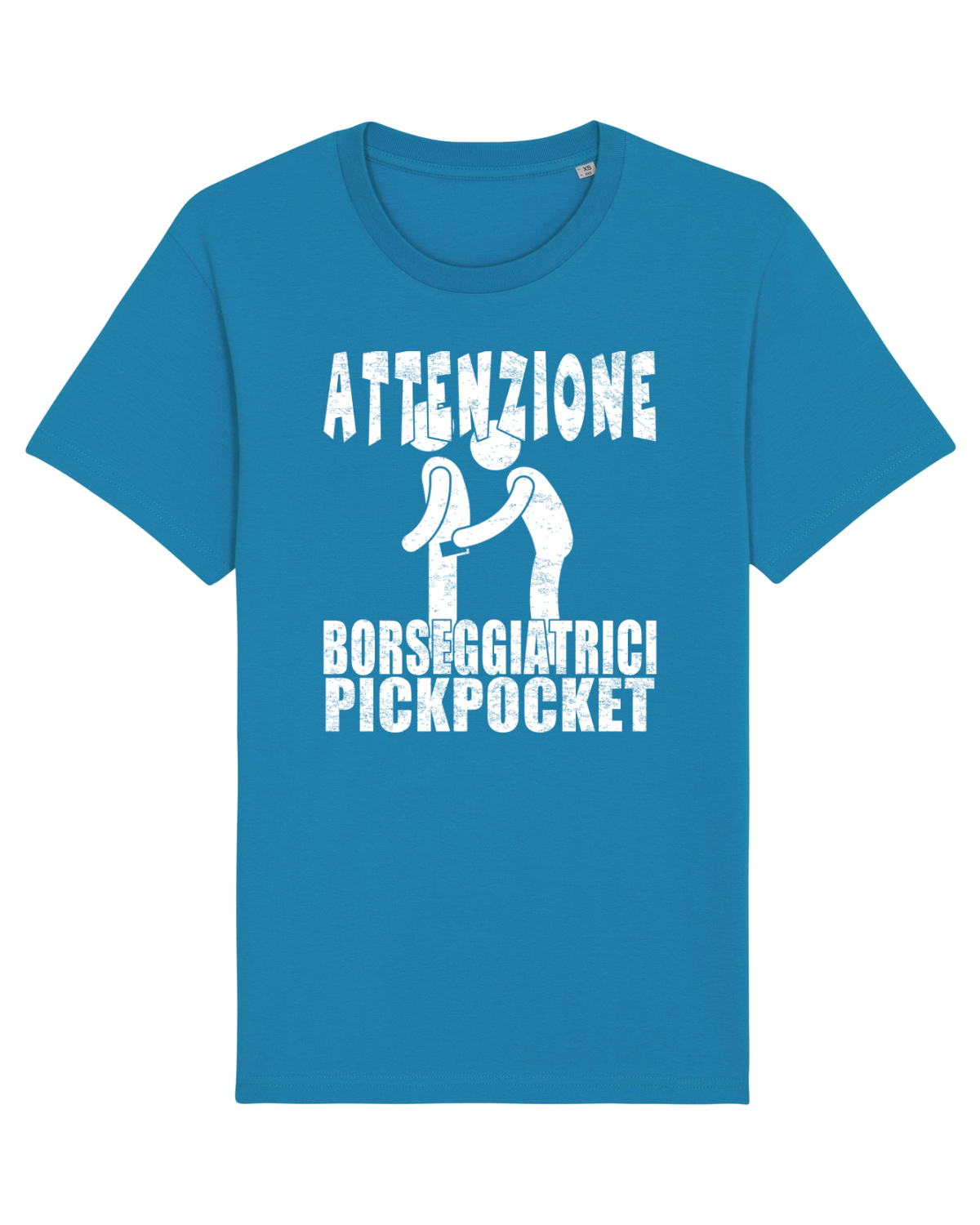 Tricou mânecă scurtă Unisex Rocker Azur