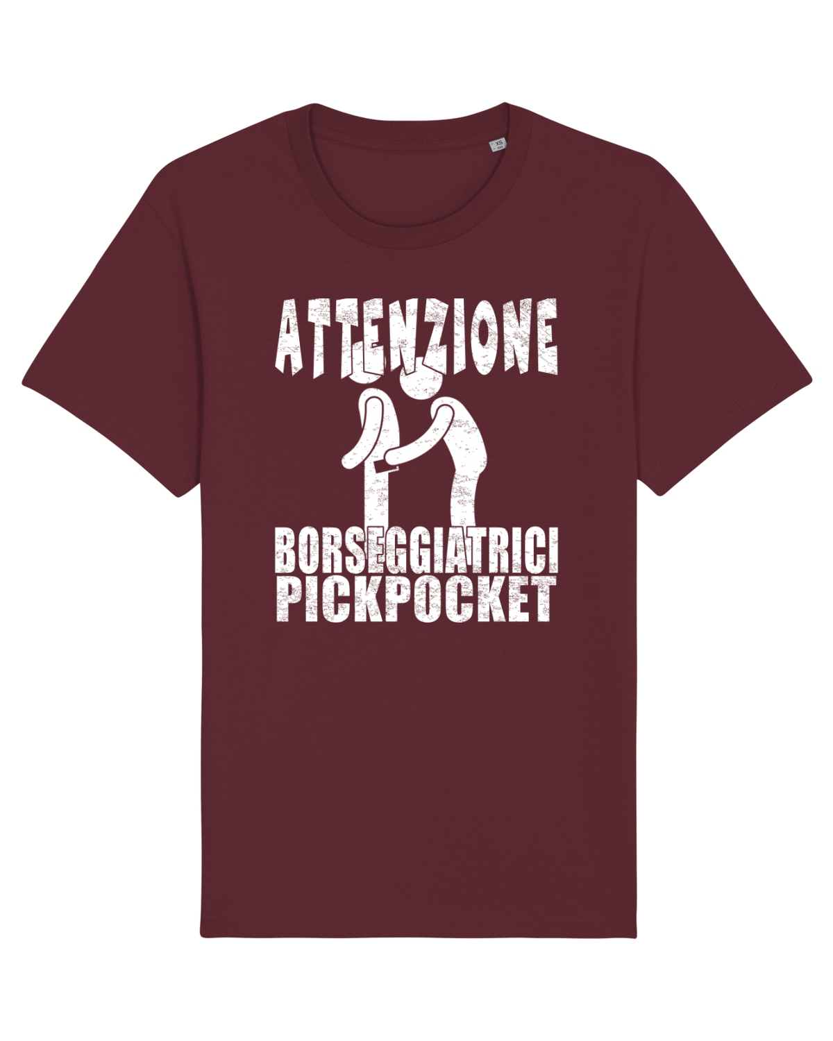 Tricou mânecă scurtă Unisex Rocker Burgundy