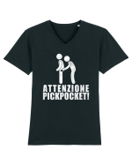 Attenzione Pickpocket! Tricou mânecă scurtă guler V Bărbat Presenter