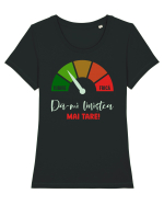 Dă-mi liniștea mai tare! Tricou mânecă scurtă guler larg fitted Damă Expresser