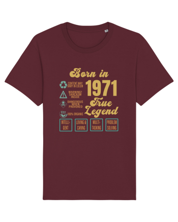 Born In 1971 True Legend Burgundy