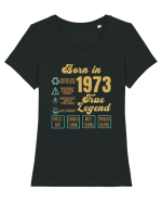 Born In 1973 True Legend Tricou mânecă scurtă guler larg fitted Damă Expresser