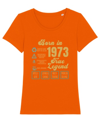 Born In 1973 True Legend Bright Orange
