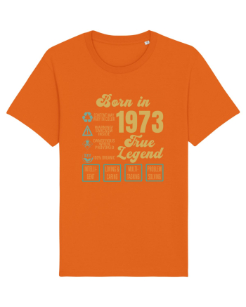 Born In 1973 True Legend Bright Orange