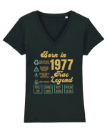 Born In 1977 True Legend Tricou mânecă scurtă guler V Damă Evoker