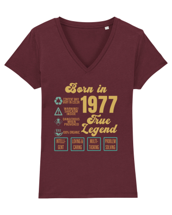 Born In 1977 True Legend Burgundy